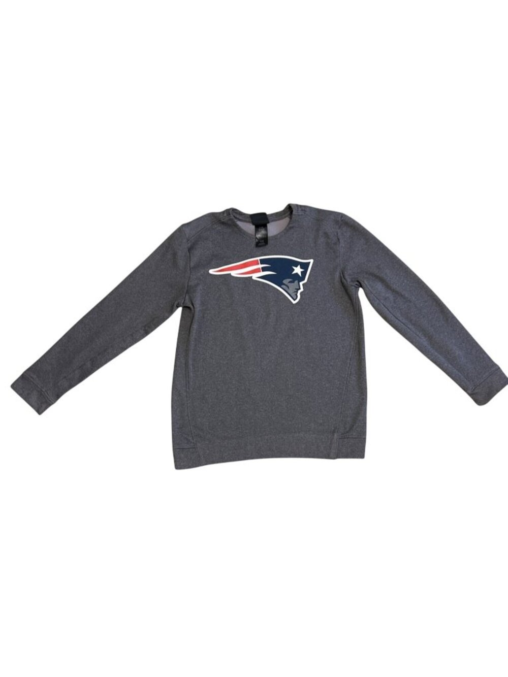 NFL Team New England Patriots Youth Gray Sweatshirt Apparel Size L Pullover